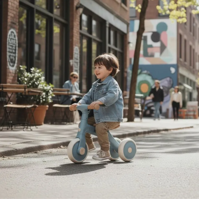 Petite&Mars, Bingo, rowerek trójkołowy 3w1, Sterling Blue