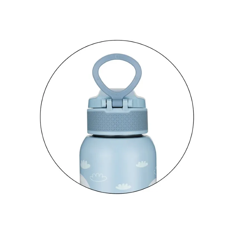 Petite&Mars, butelka termiczna ze stali nierdzewnej ze słomką, work zone, 350 ml