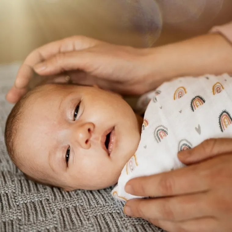 Petite&Mars, Misty, otulacz z muślinu bambusowego, Rose Rainbow, 120-120 cm, 2 szt.