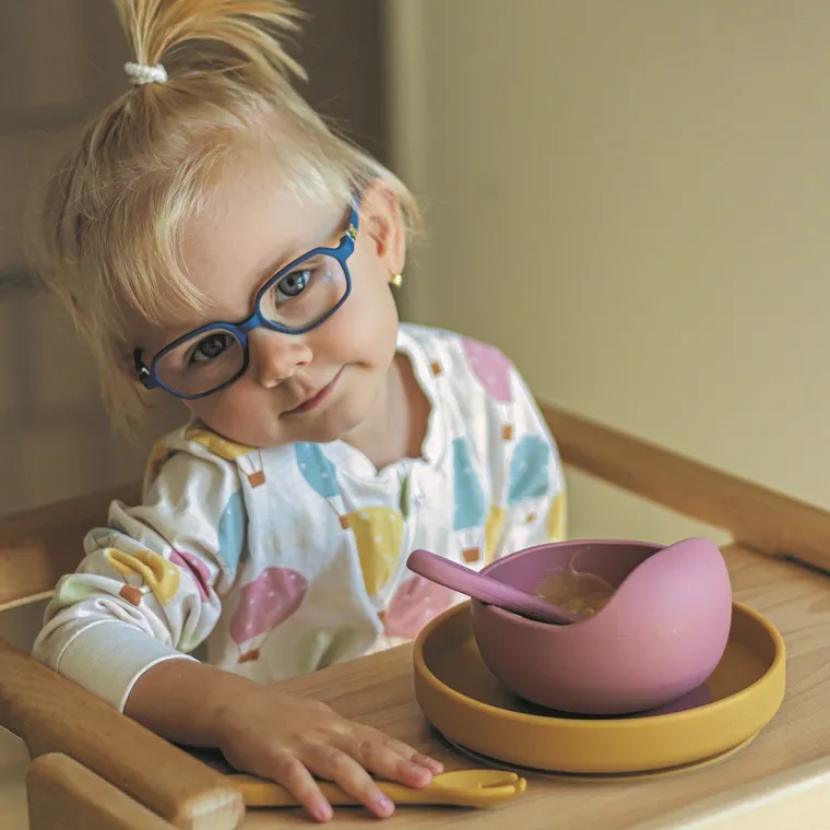 Petite&Mars, Take&Match, silikonowa miseczka z przyssawką, Dusty Rose, 6m+