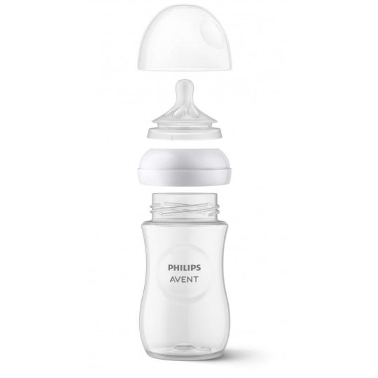 Philips Avent, Responsywne Butelki Natural, zestaw, 2x butelka 260 ml + 2x smoczek 0-6m