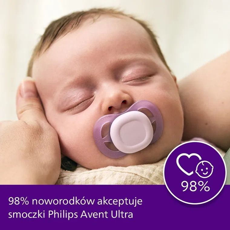 Philips Avent, Ultra Start, smoczek ortodontyczny, 0-2 m, 2 szt.