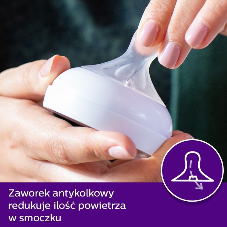 Philips Avent, zestaw startowy, Responsywne Butelki Natural, 3 szt. + szczotka do czyszczenia butelek