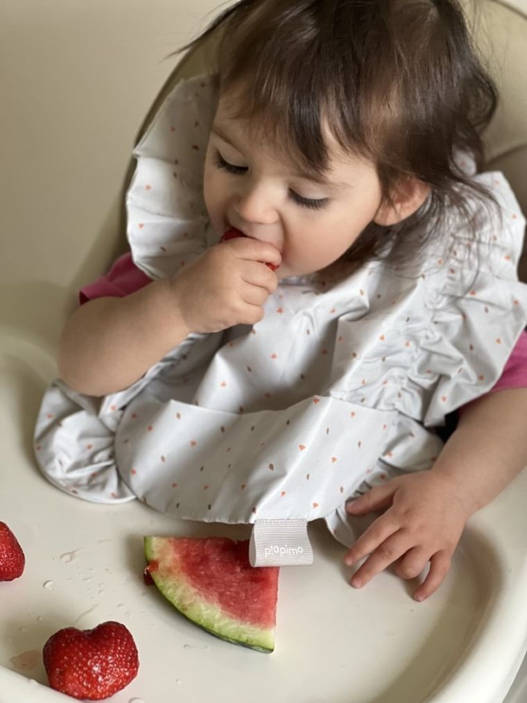 Piapimo, Foresta, śliniak z falbaną, beige