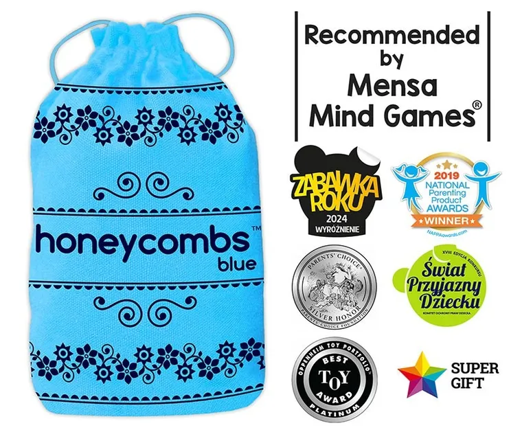 Piatnik, Honeycombs Blue, plastry miodu, gra familijna