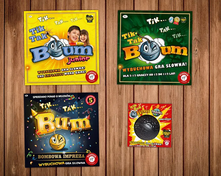 Piatnik, Tik Tak Bum, wersja podróżna, gra słowna