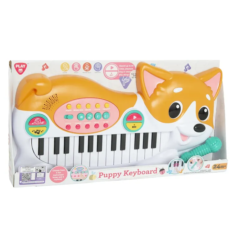 Pisek corgi, pianinko interaktywne z mikrofonem