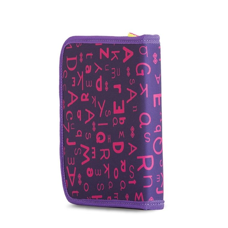 Pixie Crew, Alfabet, piórnik jednokomorowy, purpurowy panel