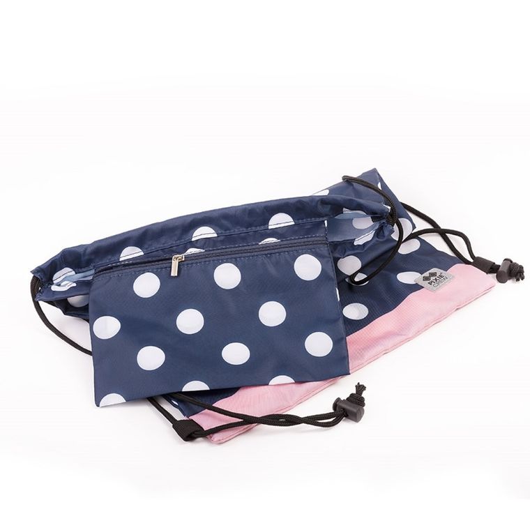 Pixie Crew, worek sportowy, kropki, różowy panel