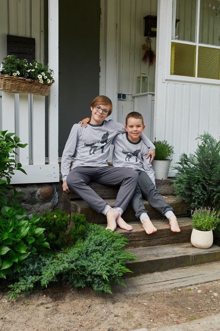 Piżama chłopięca, szara, Tikal, Italian Fashion