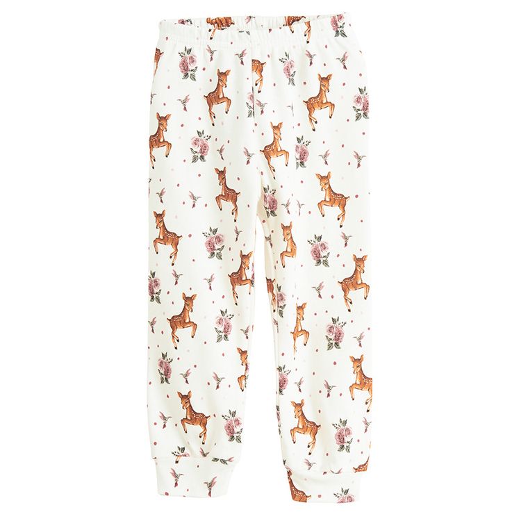 Piżama dziewczęca, ecru, Nicol