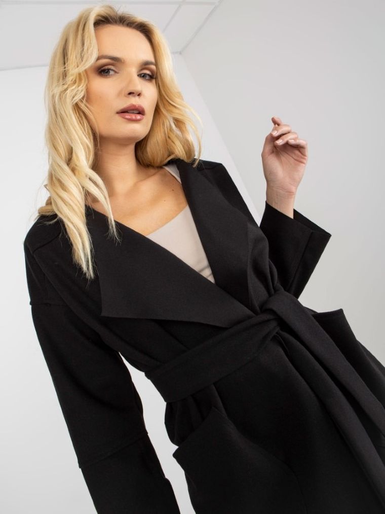 Płaszcz damski, czarny, Och Bella