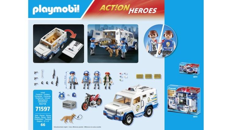Playmobil, Action Heroes, Transporter pieniędzy, 71597