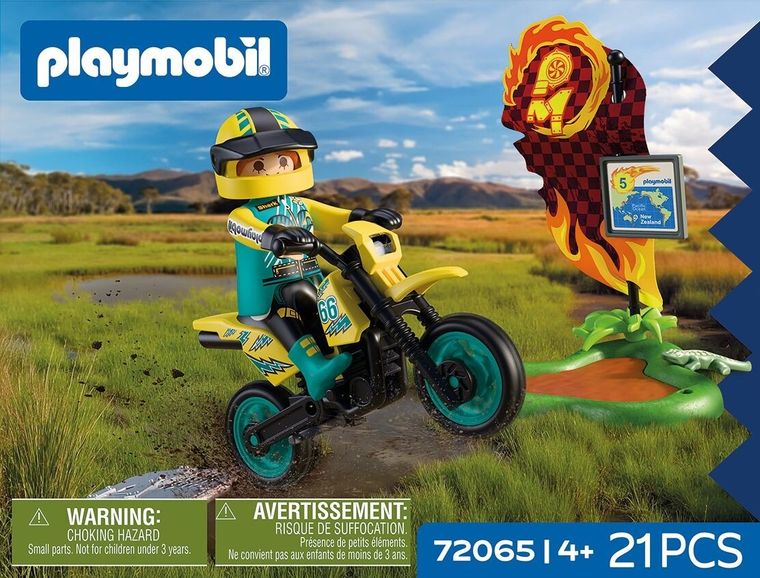 Playmobil, Cars, Terenowy motocykl, 72065
