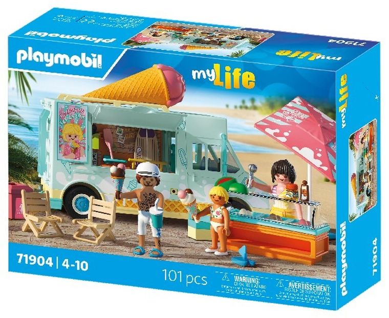 Playmobil, My Life, Furgonetka z lodami i sklepikiem surfingowym, 71904