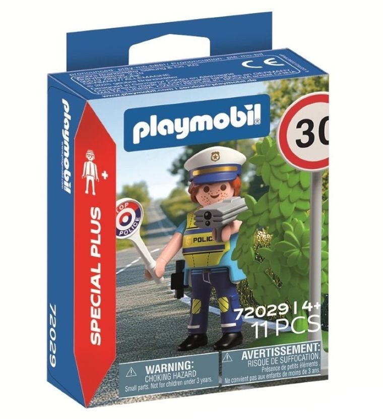Playmobil, Special Plus, Policjant z radarem do pomiaru prędkości, 72029