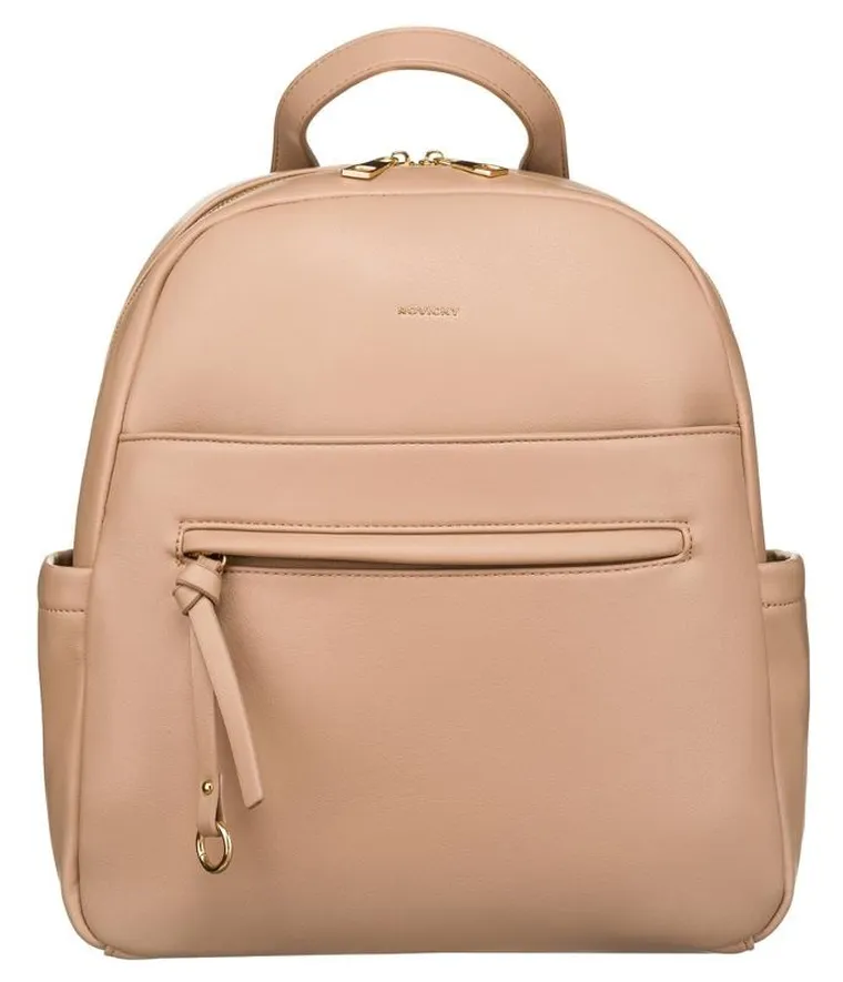Plecak, beżowy, skóra ekologiczna, Rovicky