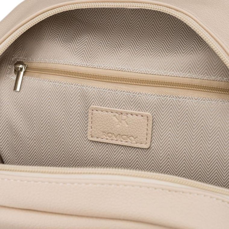 Plecak, beżowy, skóra ekologiczna, Rovicky