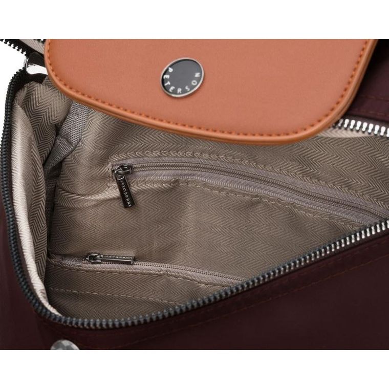 Plecak, bordowo-brązowy, Peterson