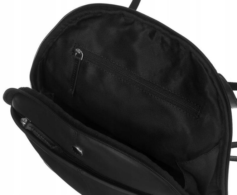 Plecak, czarny, skórzany, Peterson