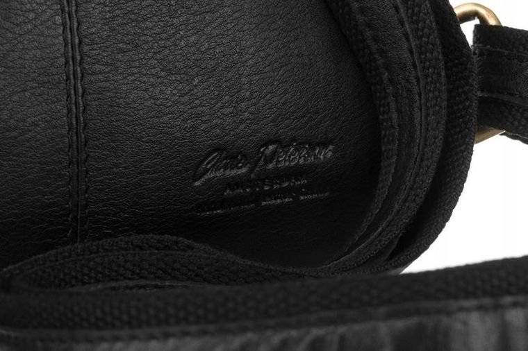 Plecak, czarny, skórzany, Peterson