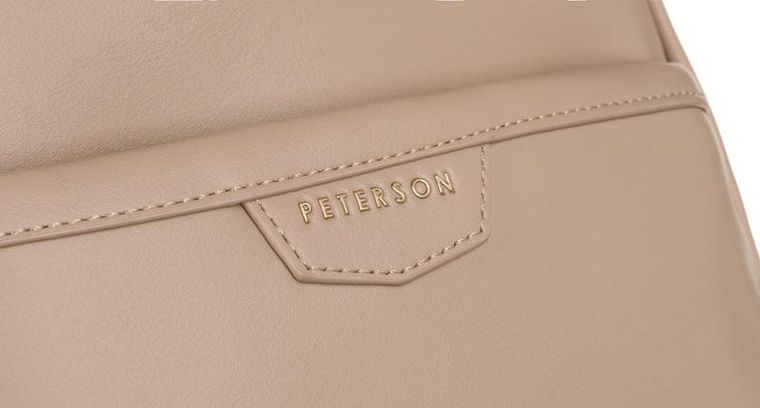 Plecak damski, beżowy, skóra ekologiczna, Peterson