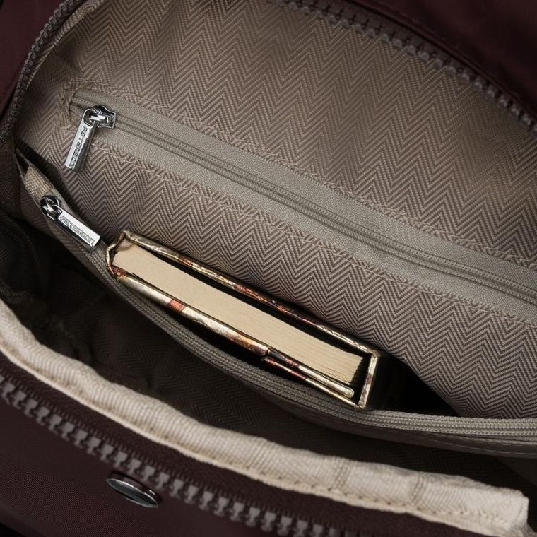 Plecak miejski, bordowy, Peterson