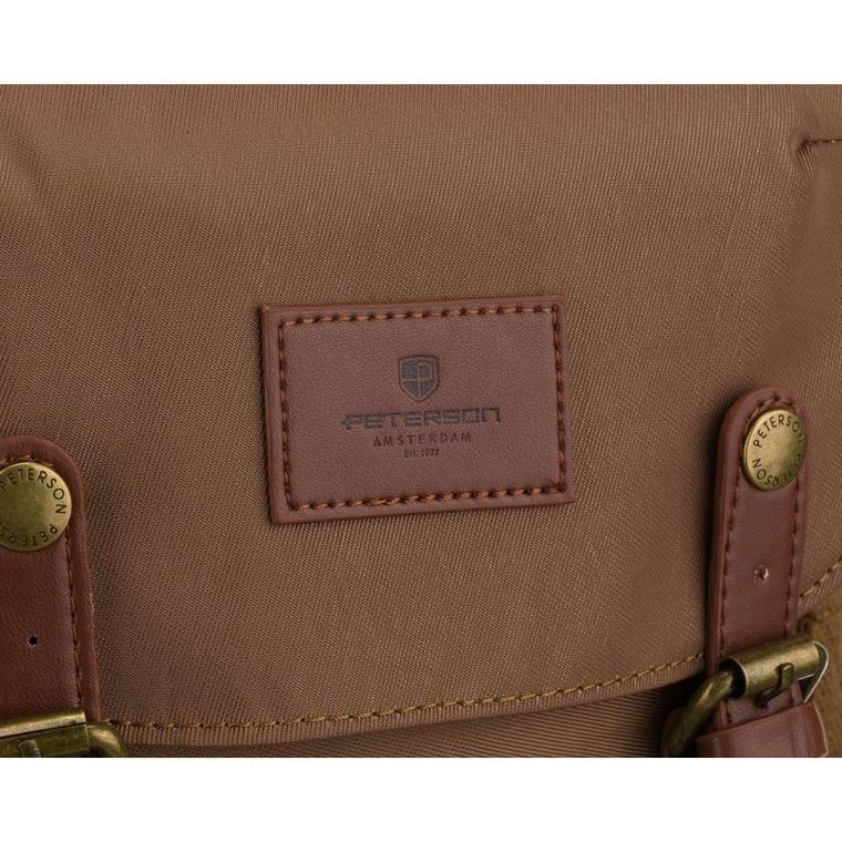 Plecak miejski, brązowy, Peterson