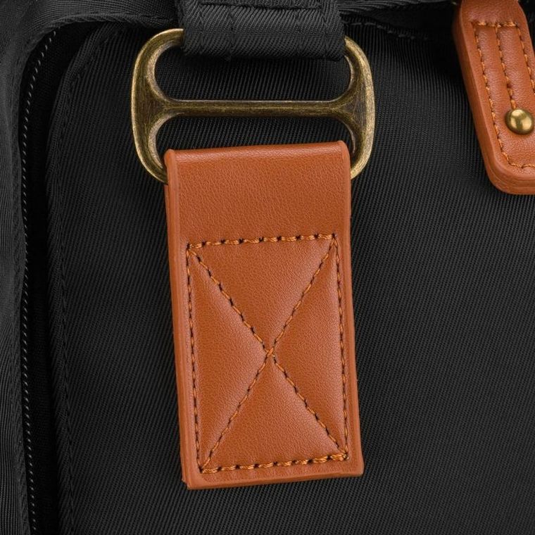 Plecak miejski, czarno-brązowy, Peterson