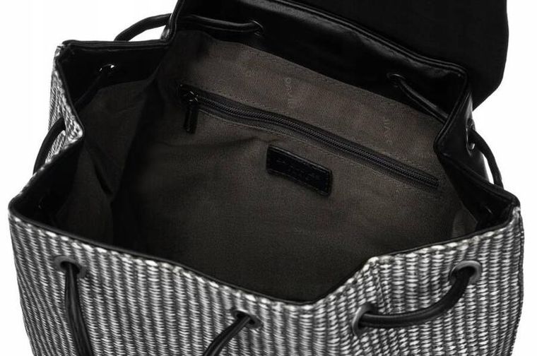 Plecak miejski, czarny, skóra ekologiczna, David Jones