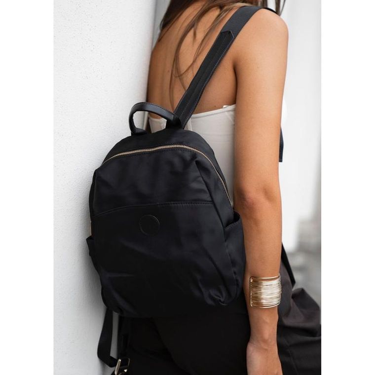 Plecak miejski, czarny, skóra ekologiczna, Peterson