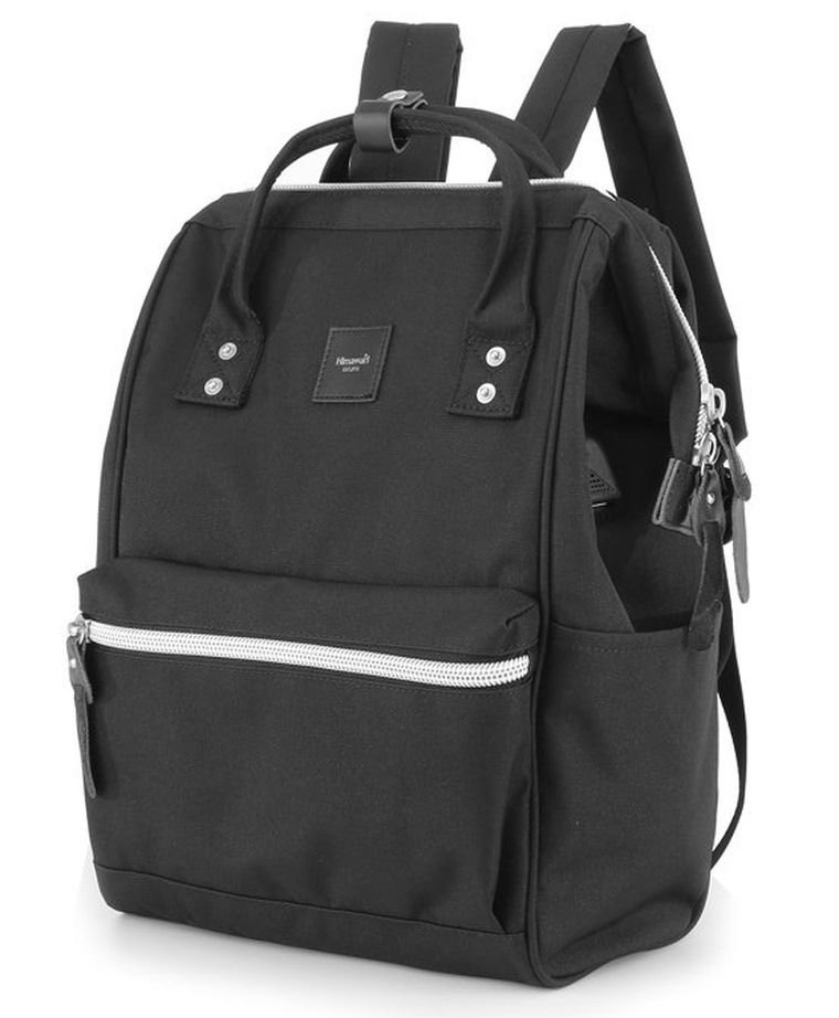 Plecak miejski na laptopa, czarny, port USB, Himawari