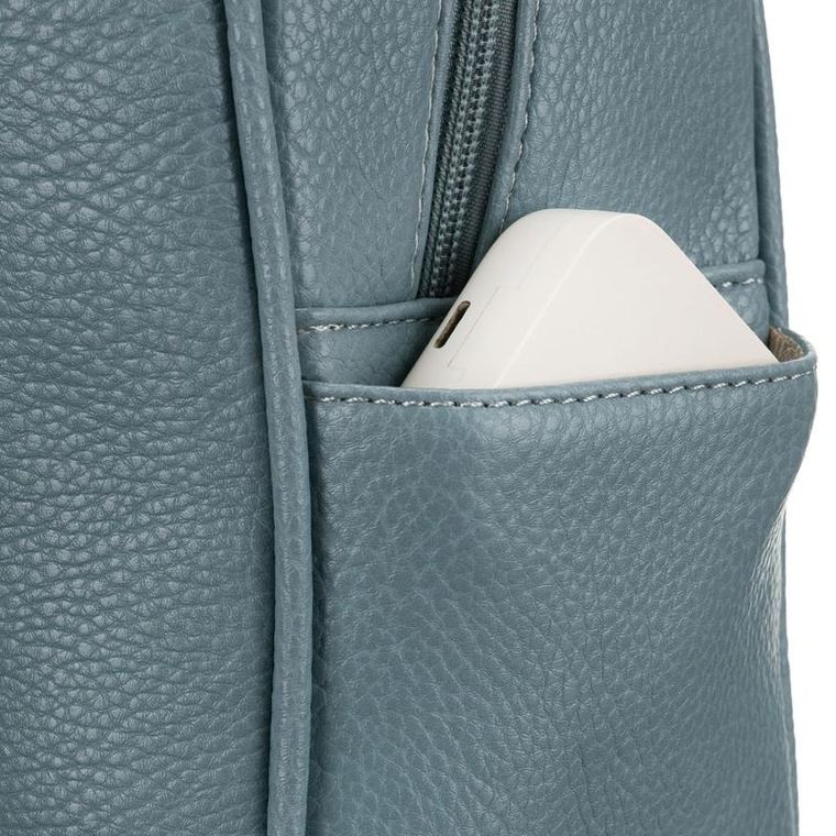 Plecak miejski, niebieski, skóra ekologiczna, Peterson