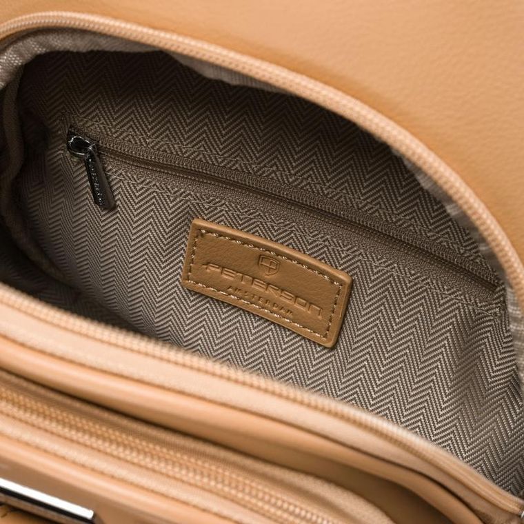 Plecak na jedno ramię, saszetka, beżowy, Peterson