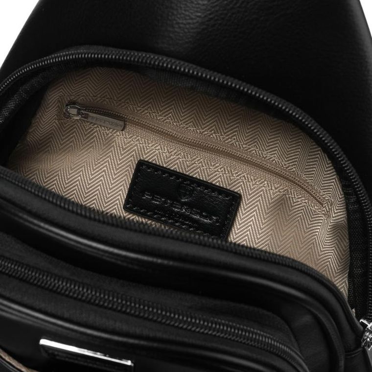 Plecak na jedno ramię, saszetka, czarny, Peterson