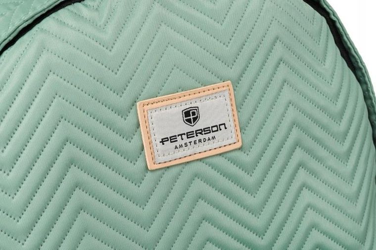 Plecak na laptopa, miętowy, Peterson