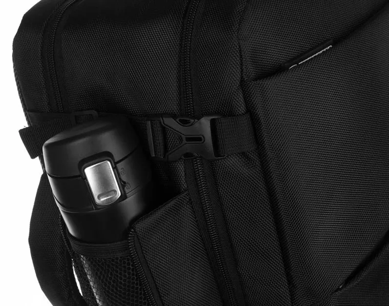 Plecak podróżny, bagaż podręczny do samolotu, czarny, Peterson