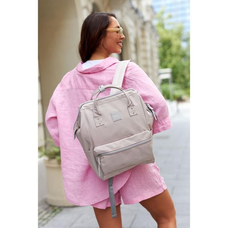 Plecak, różowy, port USB, Himawari