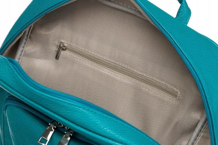 Plecak, turkusowy, skóra ekologiczna, Rovicky