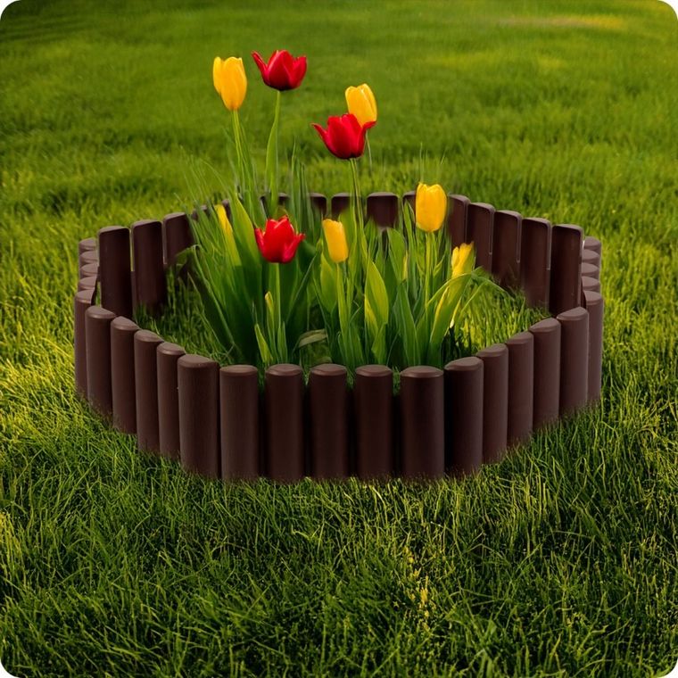 Plonos, obrzeże ogrodowe, brązowe, 220 cm