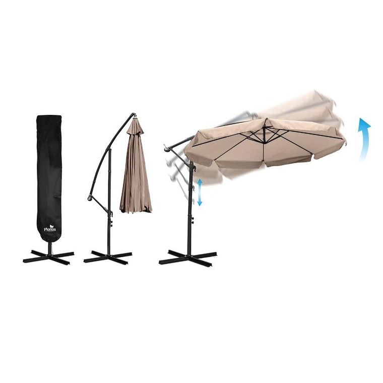 Plonos, parasol ogrodowy składany, 8 segmentowy 350 cm z pokrowcem