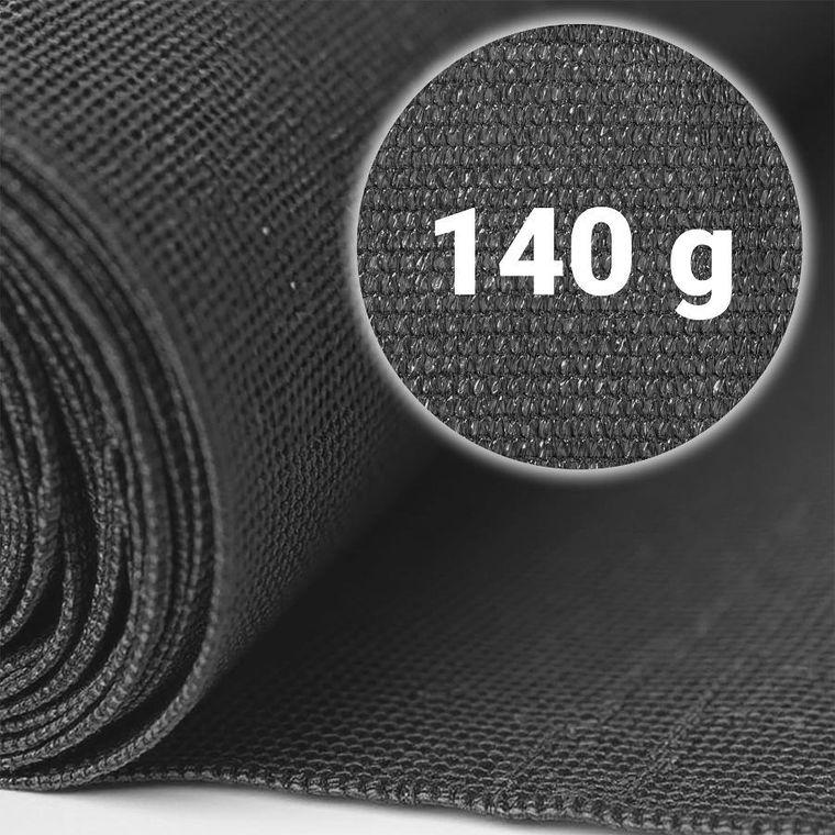 Plonos, siatka cieniująca, 1,2-50m, 140g/m2 + 50 zacisków, szara