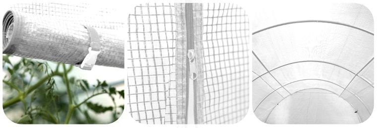 Plonos, tunel ogrodowy, 2-3 m, 6 m², biały