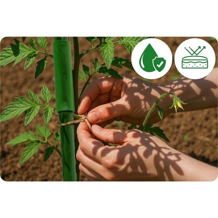 Plonos, złączki do tyczek, zielone, 11 mm, 10 szt.