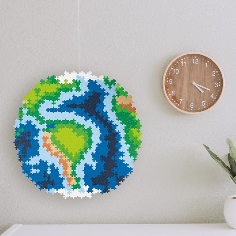 Plus-Plus Mini, Kula ziemska, puzzle po numerach, 800 elementów