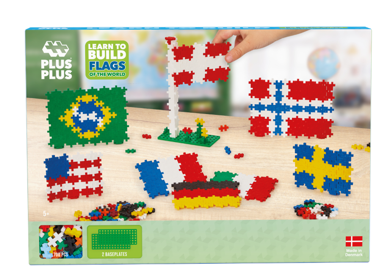 Plus-Plus, Naucz się budować, Flagi z całego świata, klocki, 700 elementów