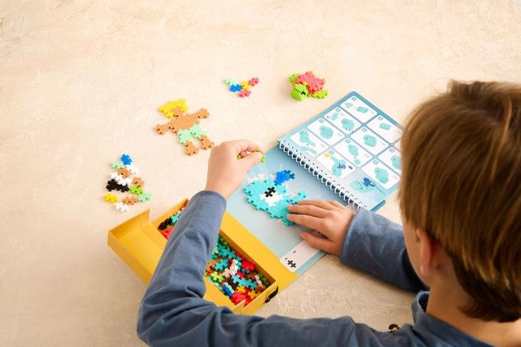 Plus-Plus, Puzzle by Number, Activity Pad, klocki, zestaw morski, 125 elementów