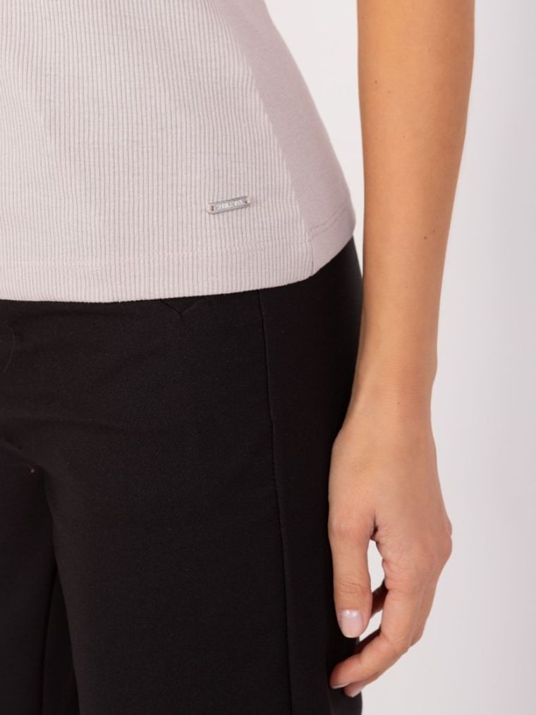 Podkoszulek damski na ramiączka, beżowy, Sublevel