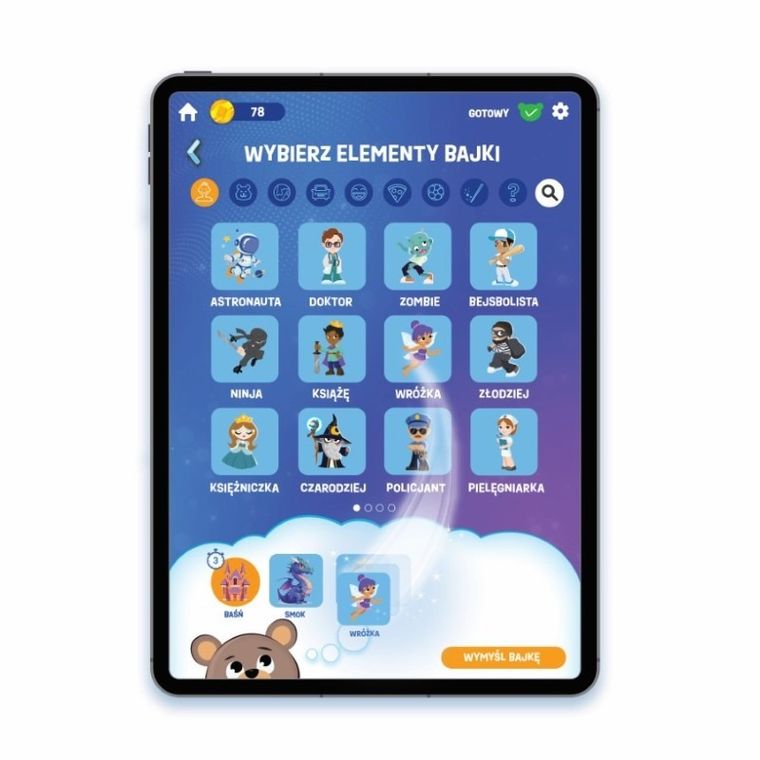 Poe Ai, Miś Tworzący Bajki, maskotka interaktywna