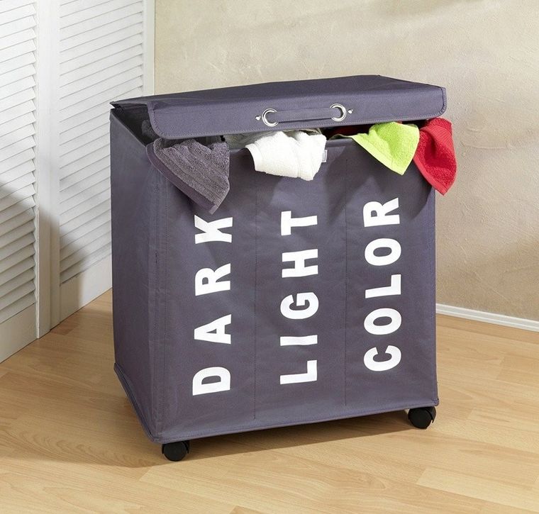 Pojemnik na pranie, Trivo grey, 116 litrów